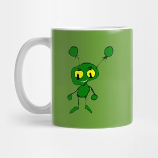 Green little alien monster Mug